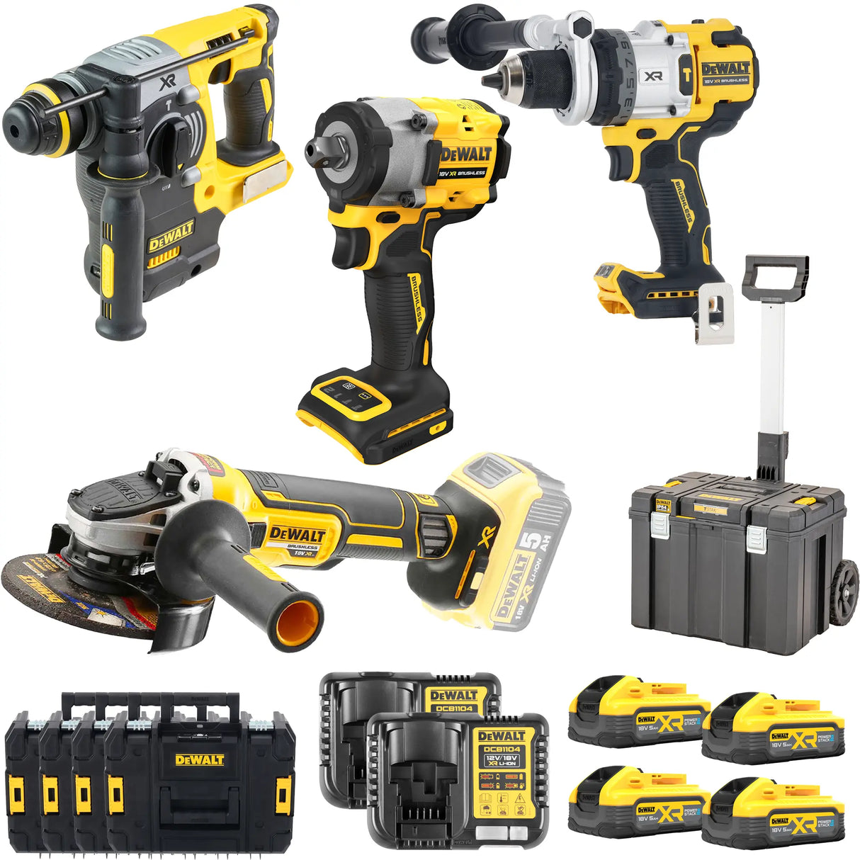 Dewalt DCK5017H4T-IT 18V 5Ah-sats