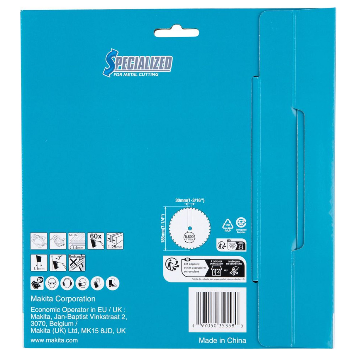 Lama TCT Makita E-23357 185x30mm 60T