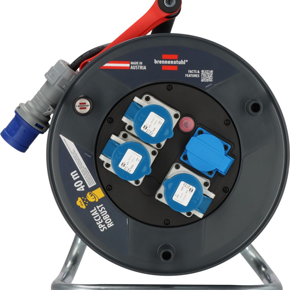 9232416030 - Brennenstuhl ST 320 IP44 Kabelvinda 40m 3x CEE 230V/16A - Bild 2