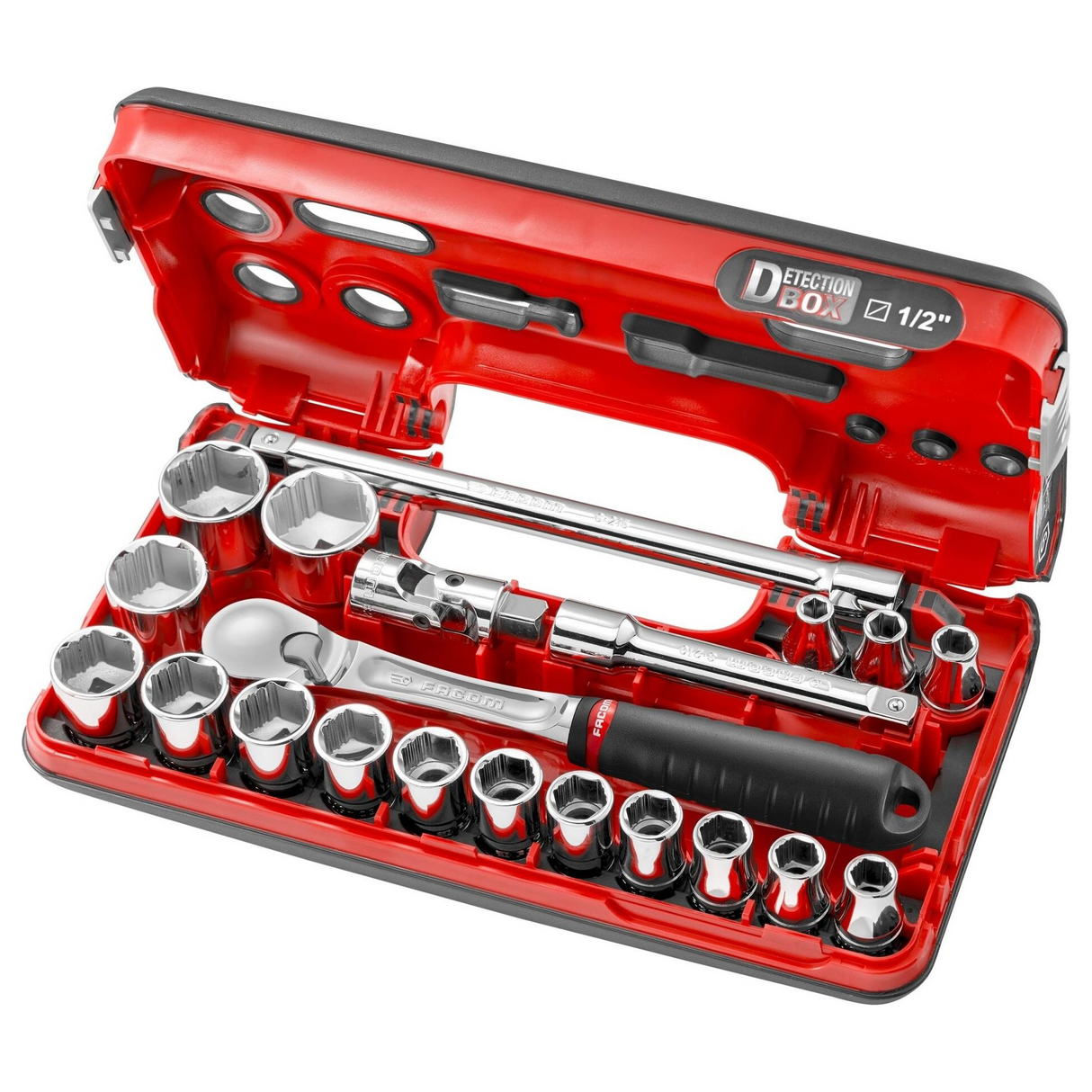 SL.DBOX1GRPPB - Facom SL.DBOX1GRPPB 1/2" OGV Grip 21-delars hylsnyckelsats - Bild 4