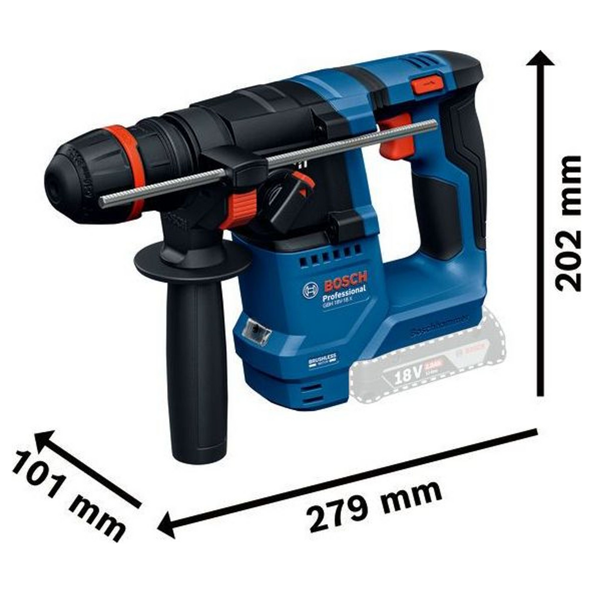 0611927101 - Bosch GBH 18V-18 X PRO 18V Borrhammare - Bild 25