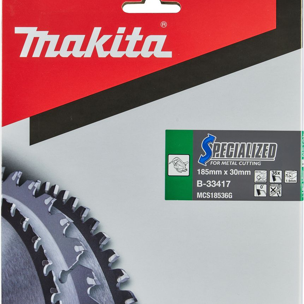 B-33417 - Lama per Sega Circolare Makita B-33417 Specialized T.C.T 185mm 36T - Immagine 3