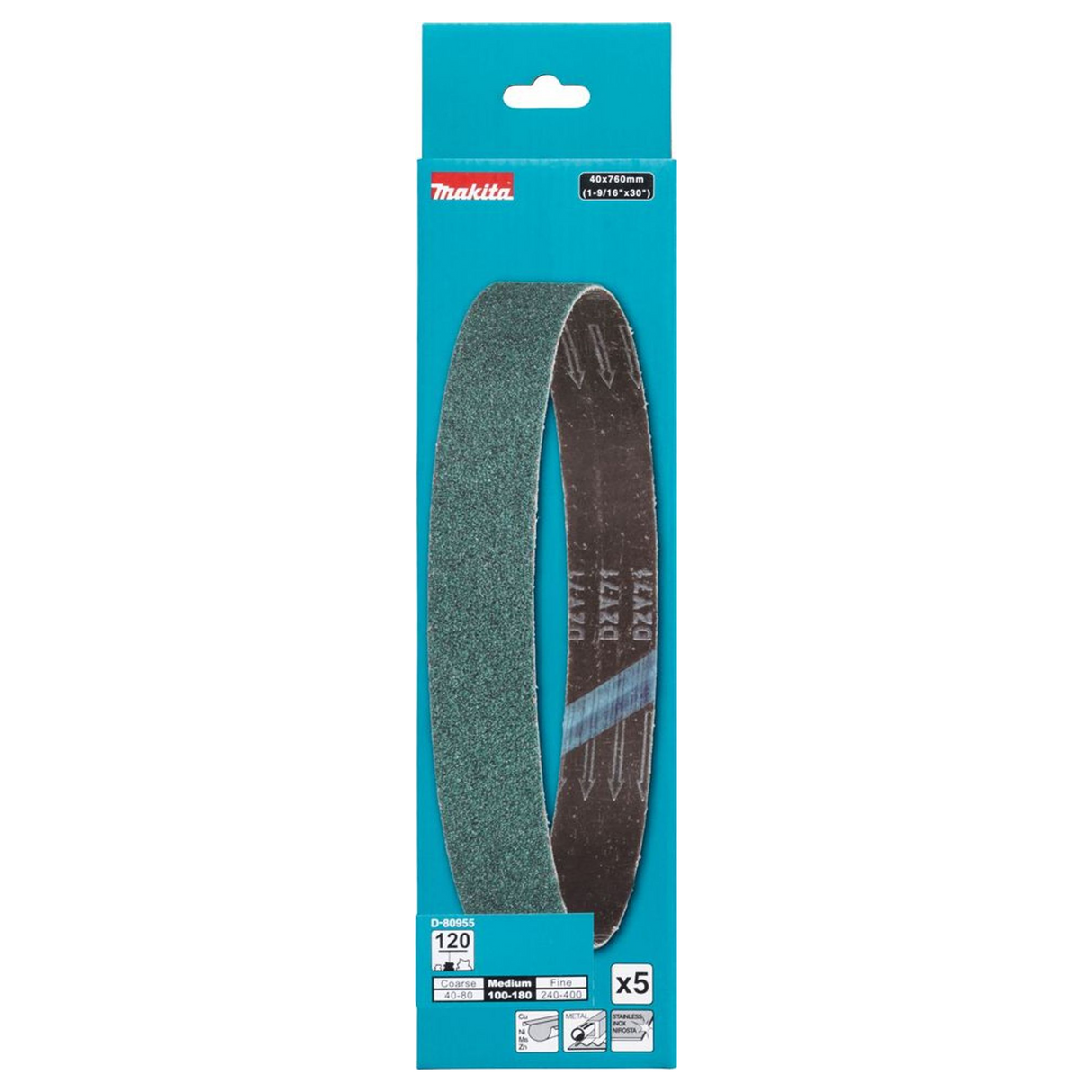 D-80955 - Makita D-80955 Slipband 40x760mm Kornstorlek 120 - Bild 3