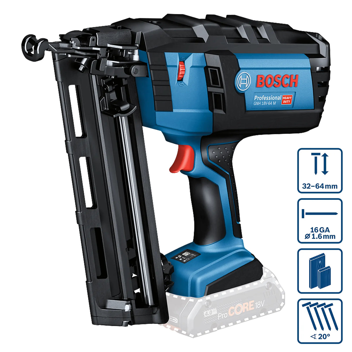 Chiodatrice Bosch GNH 18V-64 M