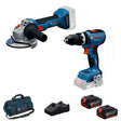 Combo Kit Bosch GSB 18V-65 + GWS 18V-8 18V 4Ah