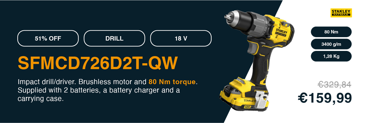 Impact drill Stanley SFMCD726D2T-QW 18V 2Ah