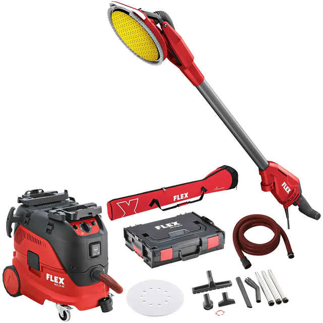 Staubsauger-Schleifer Flex GE 6 R-EC + VCE 33 M AC Set + Schleifpapier