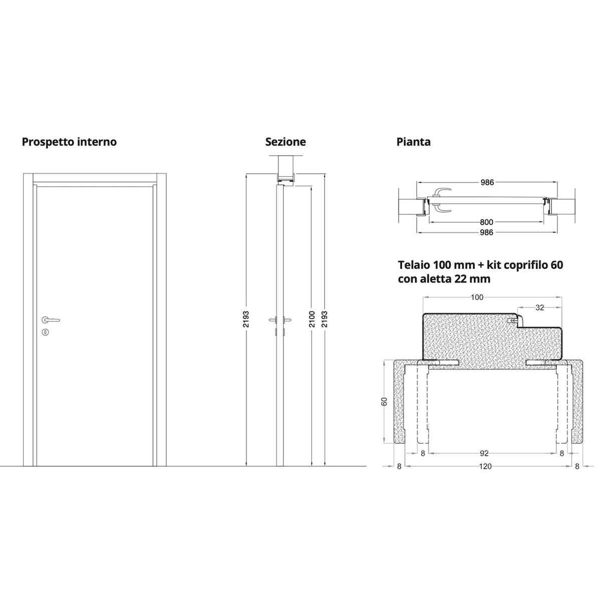 Porta Battente Reversibile Scrigno Flip4