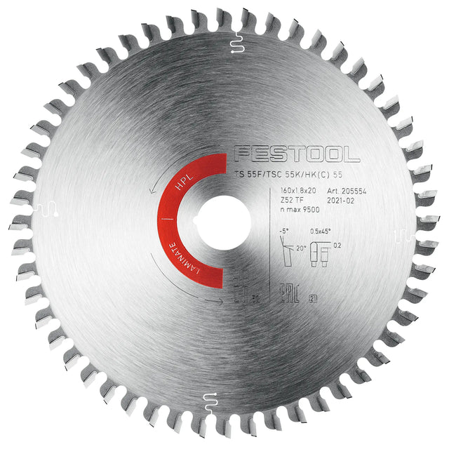 Lama Laminate HPL Festool HW 160x1,8x20 TF52