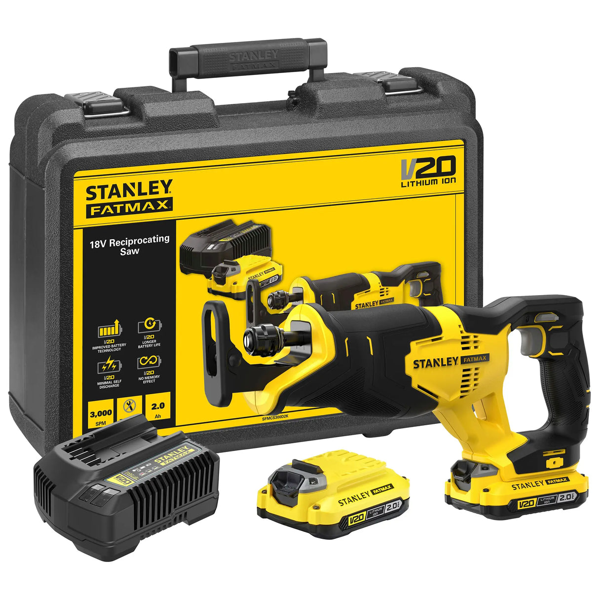 Stanley universalsåg SFMCS300D2K-QW 20V 2Ah