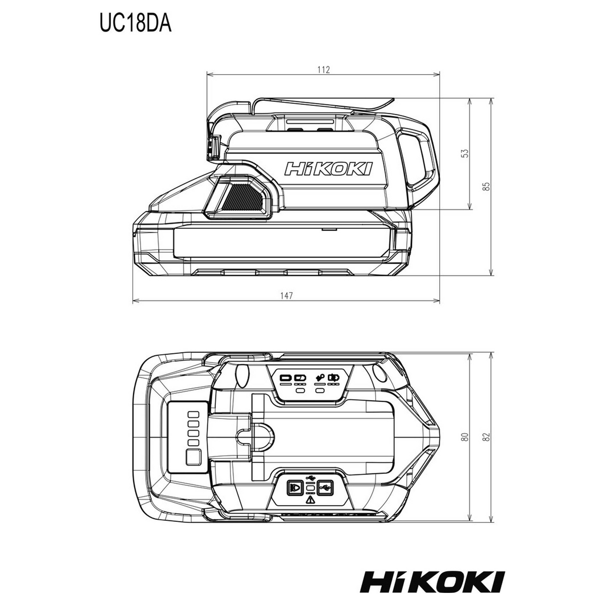 UC18DAW4Z - HiKOKI UC18DAW4Z 18V USB-adapter och laddare - Bild 8