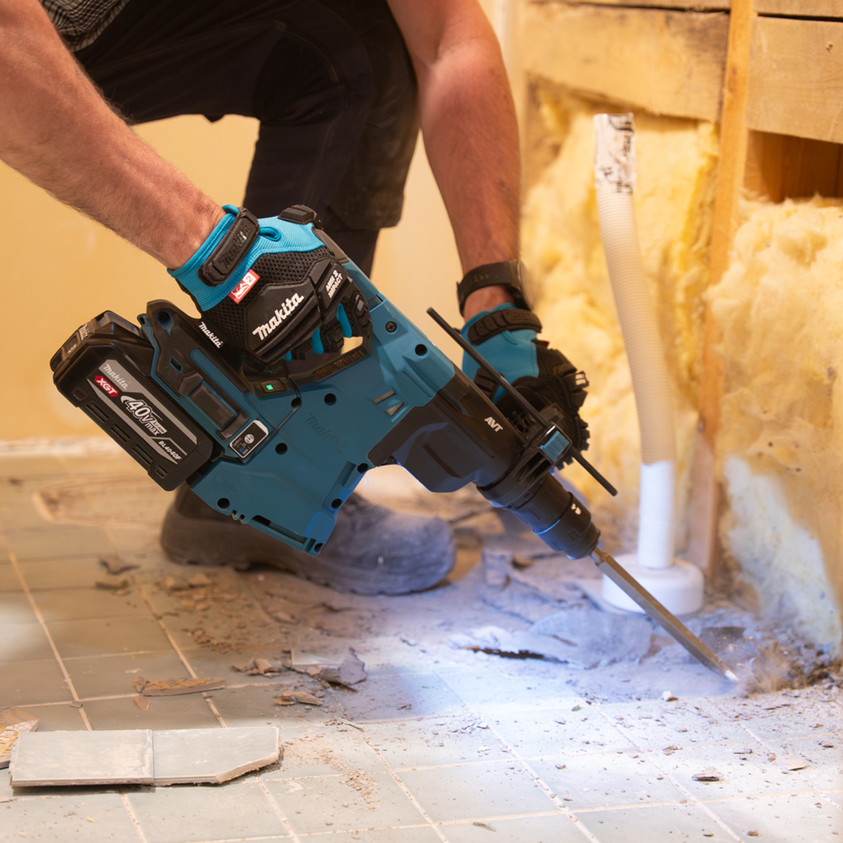 HR012GZ01 - Makita slagborrmaskin HR012GZ01 XGT 40V SDS-Plus 28mm 3.3J - Bild 22