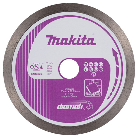 D-80232 - Makita D-80232 150mm kontinuerligt diamantblad med kron - Bild 2