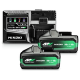 UC18YSL3WJZ - BoosterPack HiKOKI UC18YSL3WJZ 2 MULTIVOLT-batterier BSL36B18X 36V/18V 8Ah/4Ah + Batteriladdare