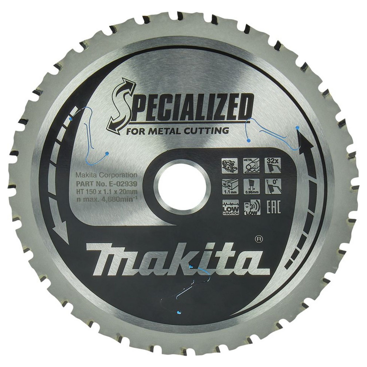 E-02939 - Makita Efficut TCT-klinga E-02939 150 mm 32 tänder - Bild 2
