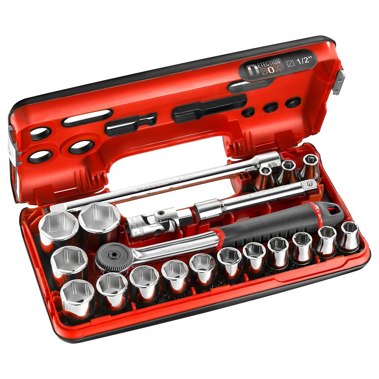 S.161DBOX1PB - Socket Wrench Set Facom S.161DBOX1PB 1/2" 21 Pieces