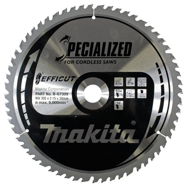 B-67309 - Makita B-67309 Efficut TCT-klinga 305x30mm 60 tänder - Bild 2