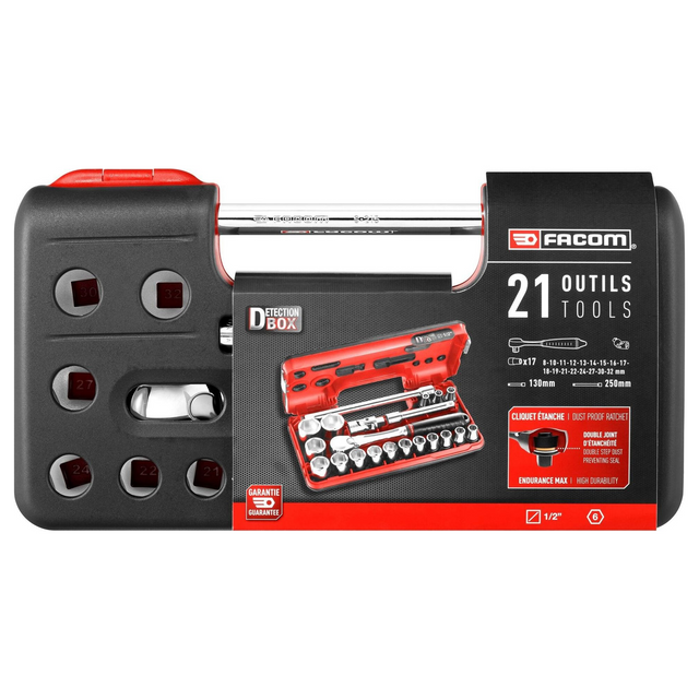 SL.DBOX1PB - Facom SL.DBOX1PB 1/2" Socket Wrench Set 21 Pieces