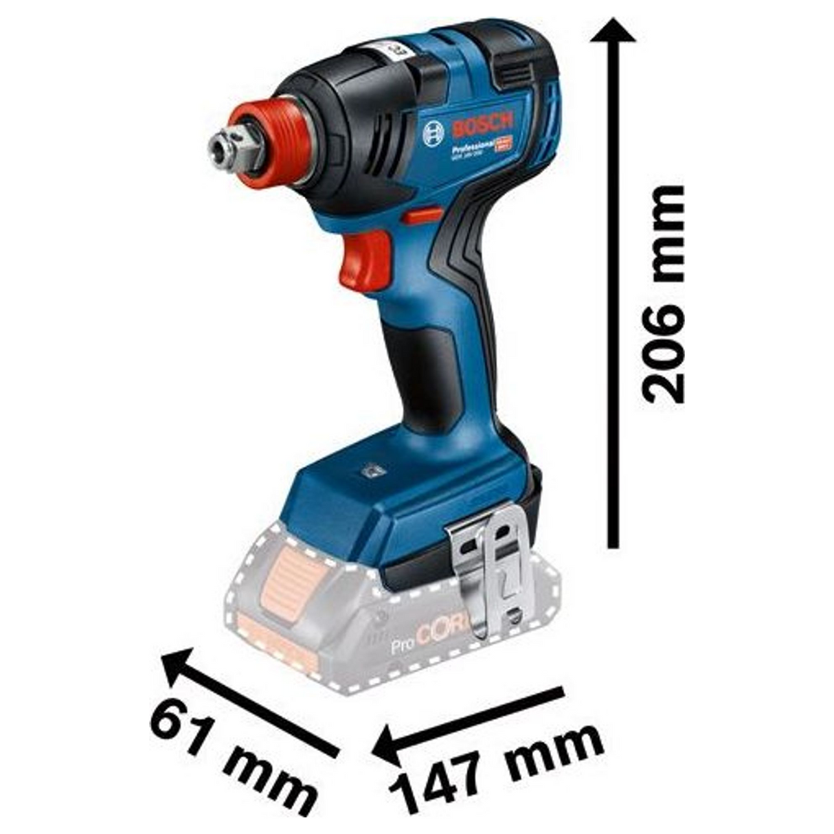 06019J2206 - Impact Wrench Bosch GDX 18V-200 PRO 18V 4Ah - Image 22
