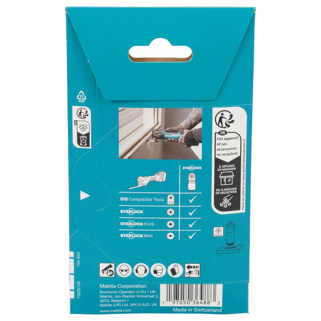 E-25448 - Makita E-25448 BiM 45mm Starlock-klinga för trä och metall - Bild 4