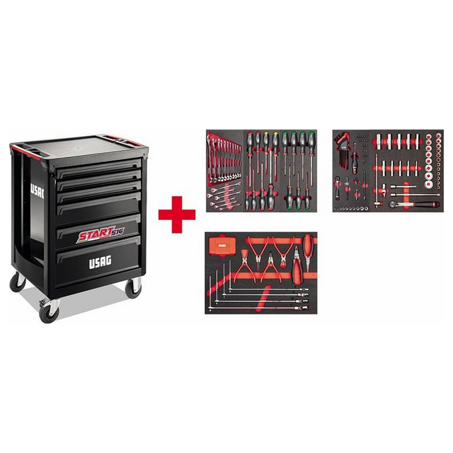 U05161627 - START Cart USAG 516 ST6NMA with 155-piece Auto Repair Assortment