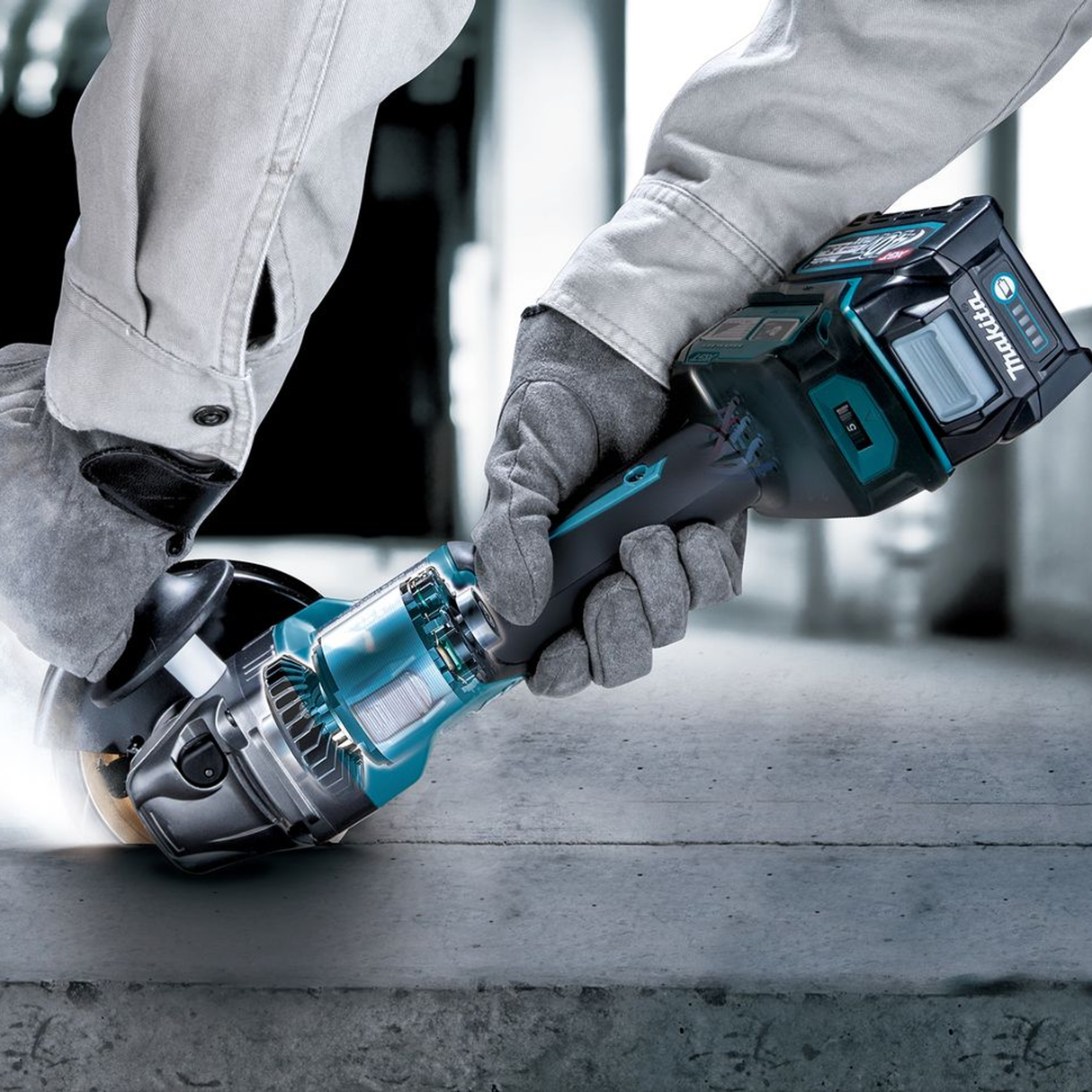GA023GU201 - Makita GA023GU201 40V 4Ah vinkelslip - Bild 14