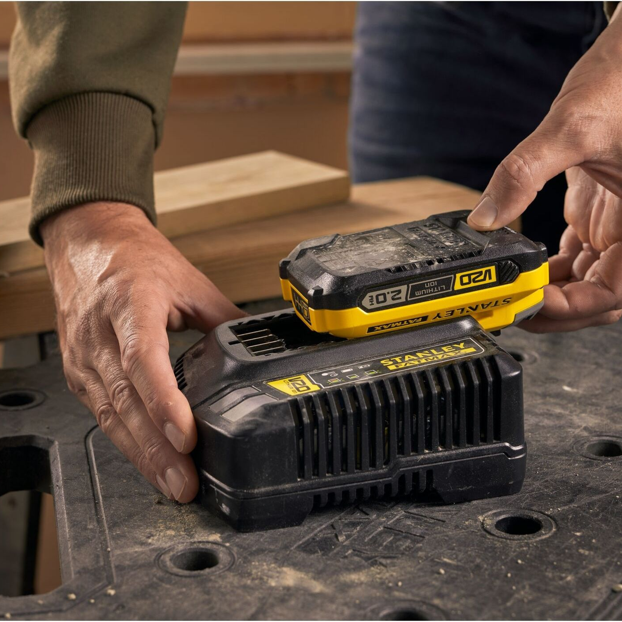 SFMCB202-XJ - Stanley FatMax V20 Batteri SFMCB202-XJ 18V 2Ah - Bild 4