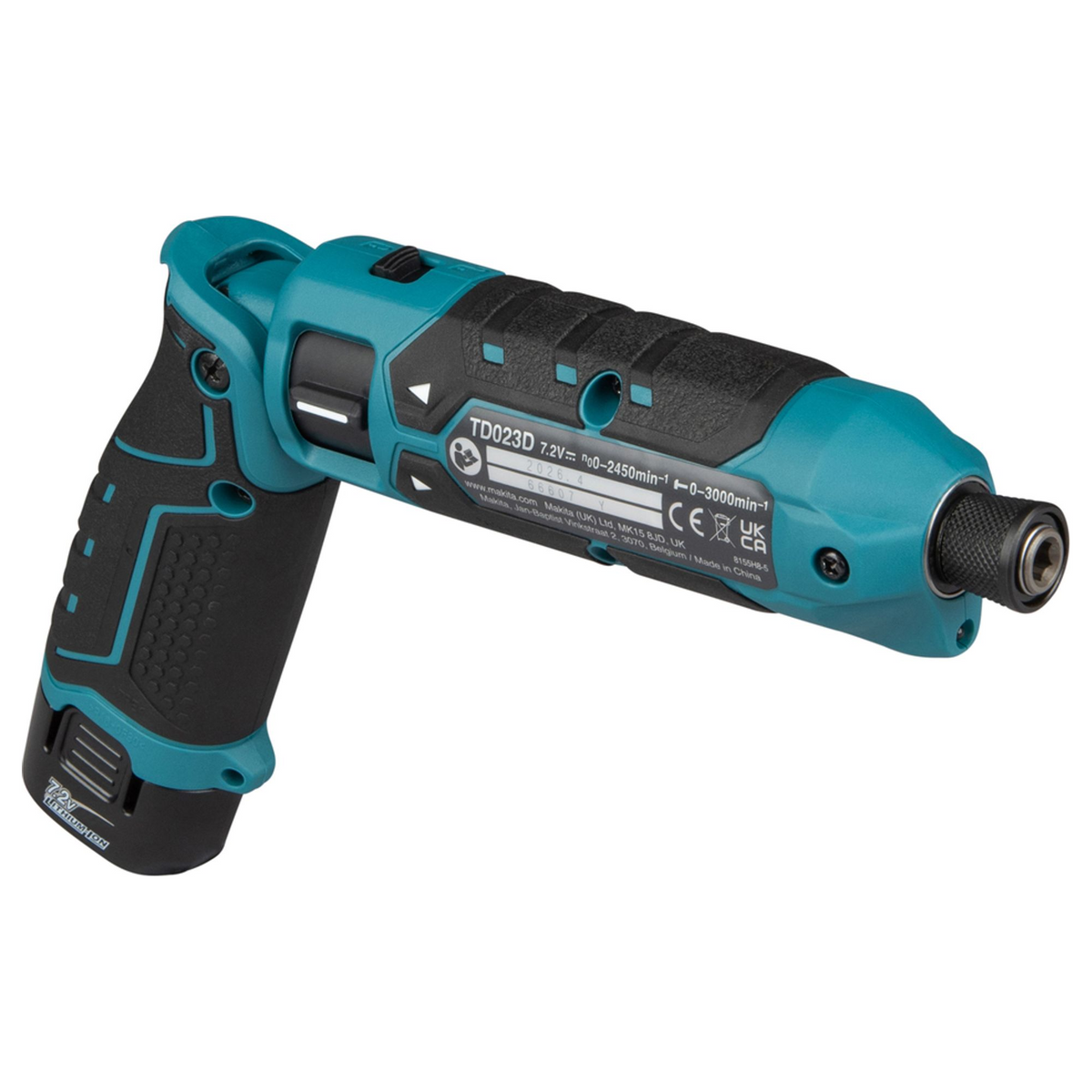 TD023DSJ - Makita TD023DSJ 7,2V 25Nm 1/4" Slagnyckel - Bild 7