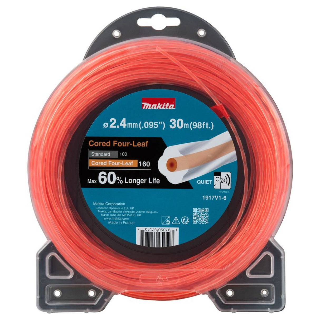 1917V1-6 - Makita 1917V1-6 Fyrbladig nylontråd 2,4 mm orange - Bild 2