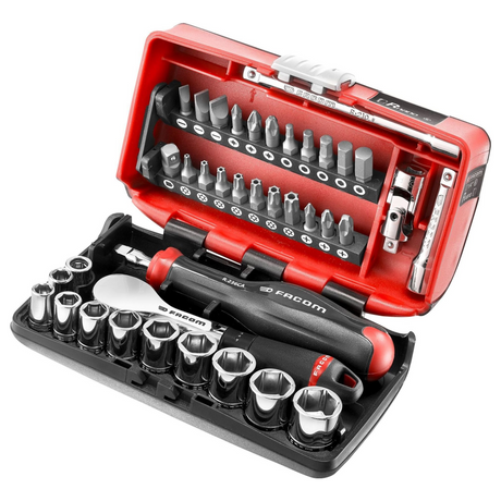 R.181NANO - Facom R.181NANO 1/4" 38-piece NANO Socket Set with High Precision Ratchet - Image 2