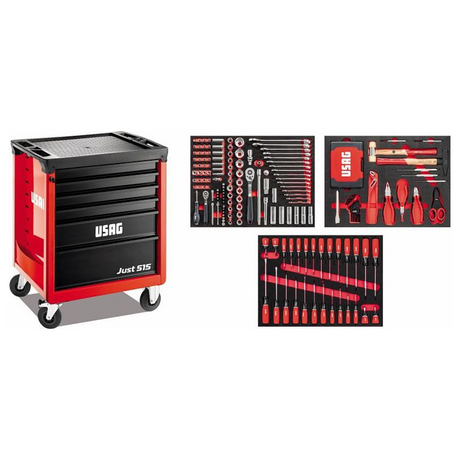 U05150636 - Carrello USAG JUST 515 J6SM con Assortimento Manutenzione 265 pz