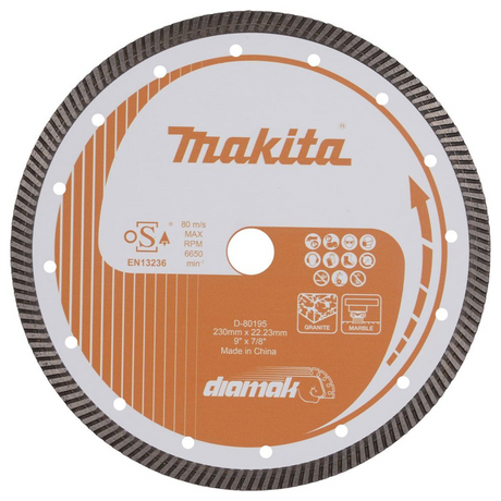 D-80195 - Disco Diamantato Makita D-80195 230mm - Immagine 2