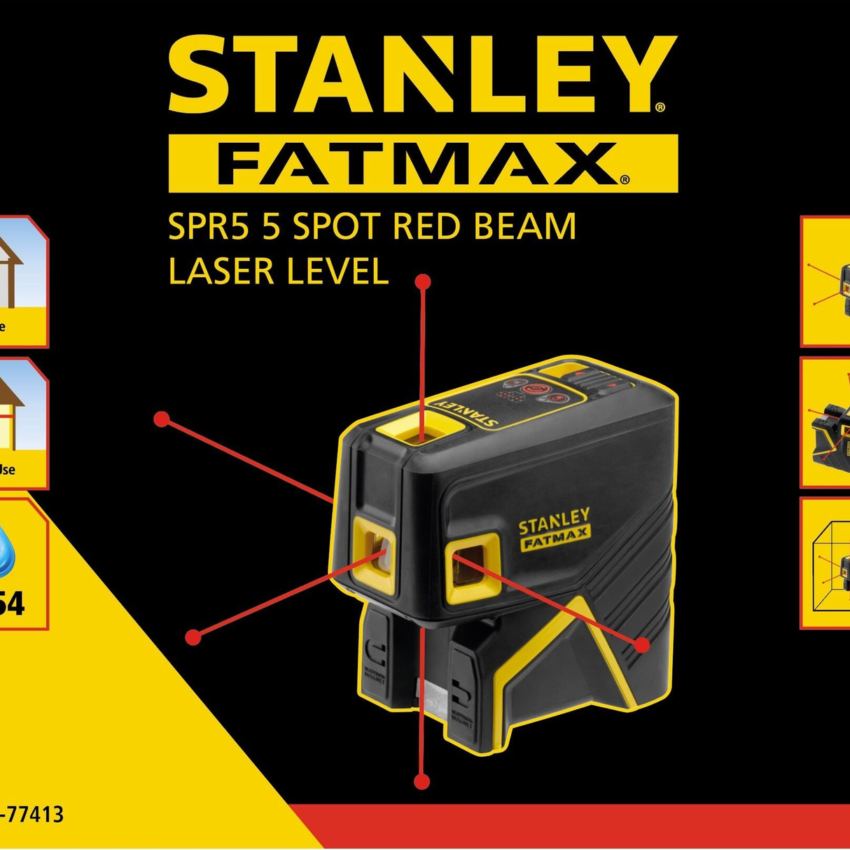 FMHT1-77413 - Laser Level Stanley FatMax FMHT1-77413 5 Point Red Ray - Image 12