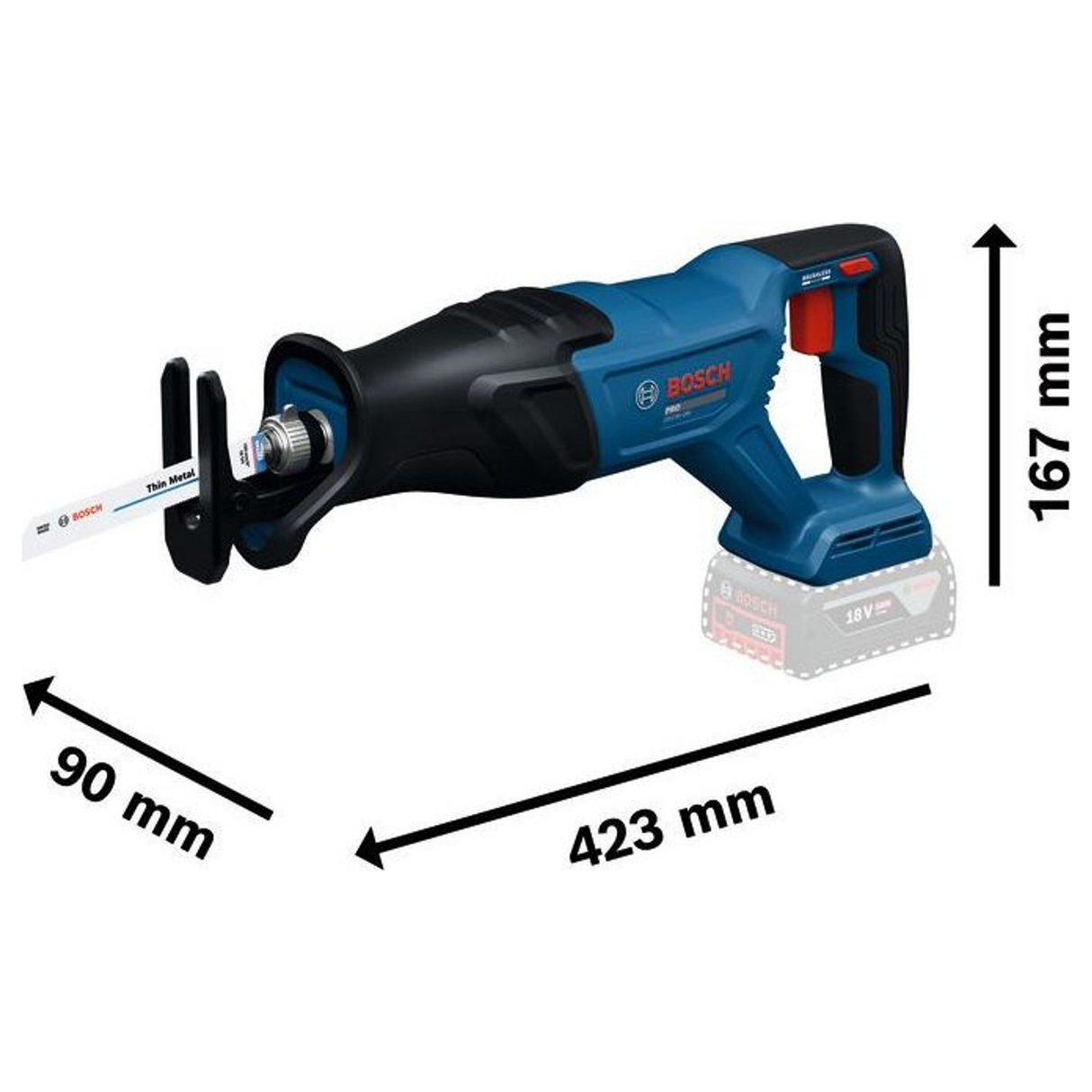 06016D1001 - Bosch Professional Universalsåg GSA18V-280 PRO 18V - Bild 20