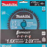 B-69462 - Efficut TCT Blade Makita B-69462 125x20mm 45 Teeth - Image 3