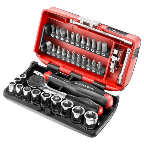 R.360NANOPB - FACOM R.360NANOPB 1/4" Ratchet and Socket Set 38 pieces - Image 2