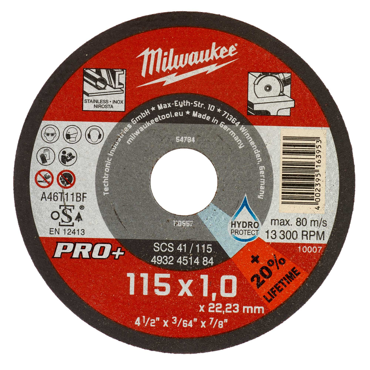 Milwaukee SCS41 115mm kapskiva