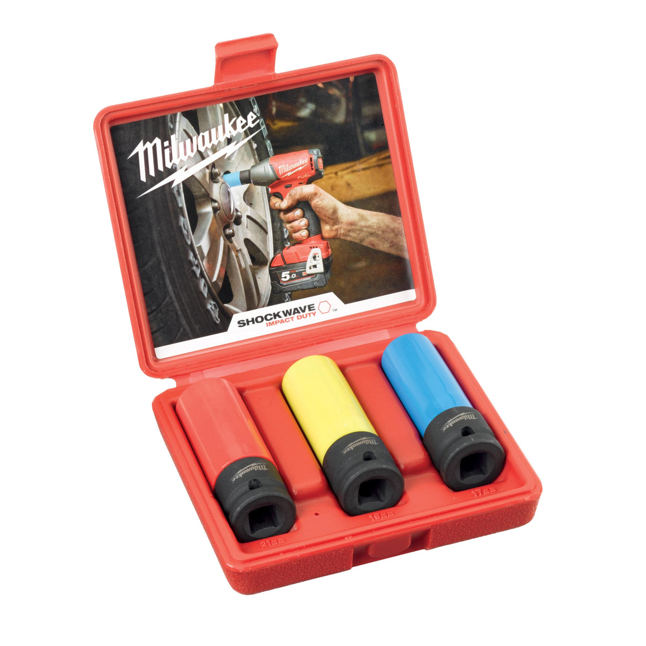 Milwaukee 1/2'' gummibelagd hylsnyckelsats